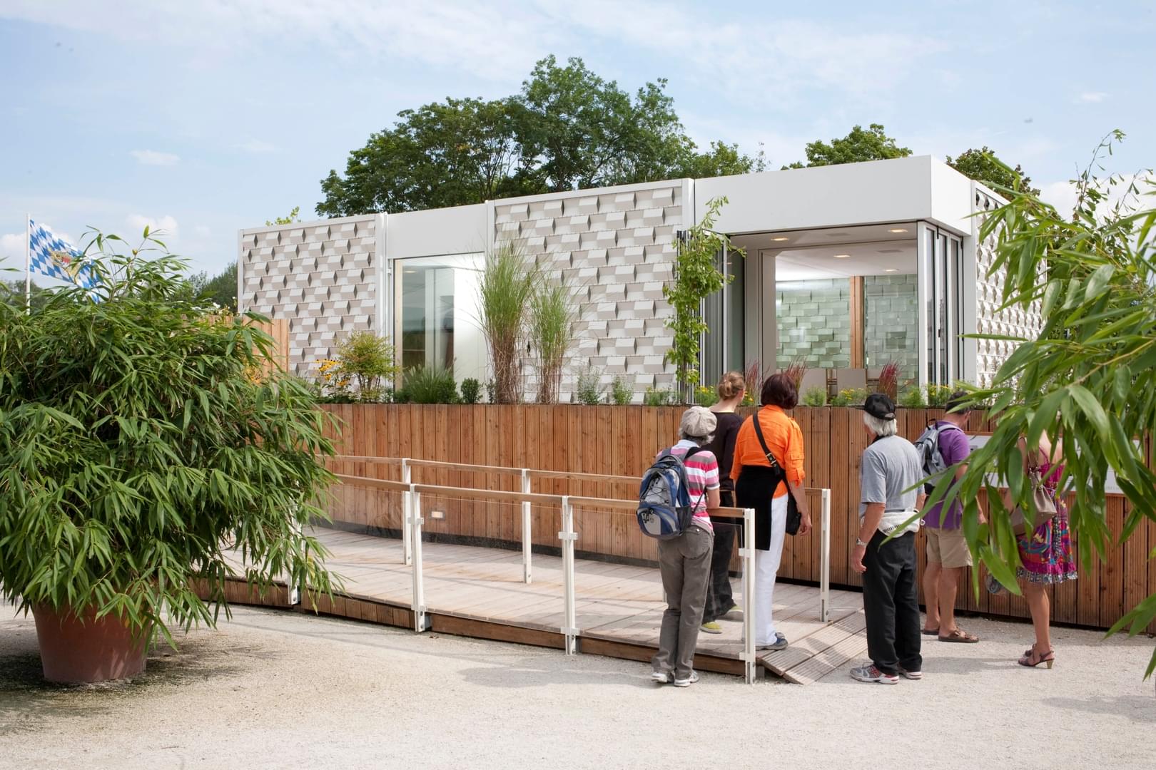 picture of the House demonstration Unit with visitors in the front