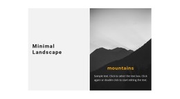 Responsive HTML5 For Mountain Landscape