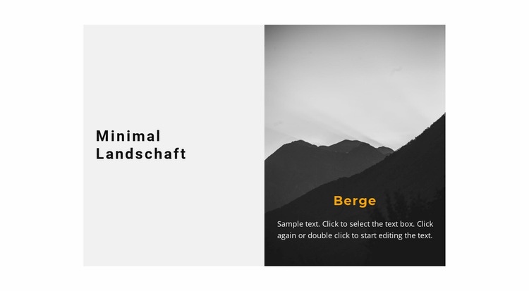 Berglandschaft Website design