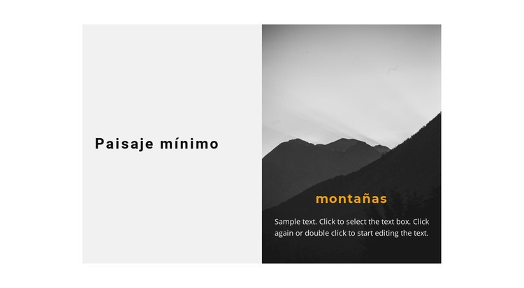 Paisaje de montaña Diseño de páginas web