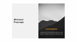 Page De Destination Premium Pour Paysage De Montagne