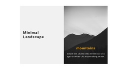 Responsive HTML5 For Mountain Landscape
