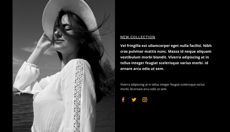 Summer clothing collection HTML Template