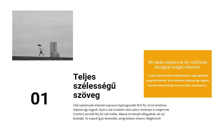 Kép- és tesztblokkok CSS sablon