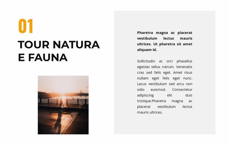 La vita in natura Un modello di pagina