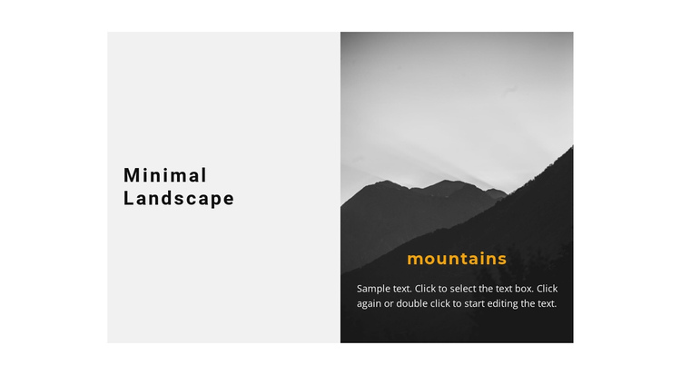 Mountain landscape One Page Template