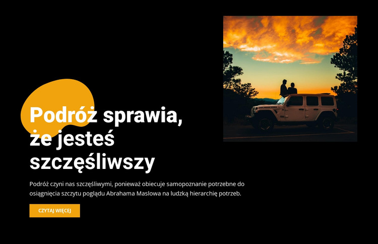 Podróż samochodem we dwoje Szablon witryny sieci Web