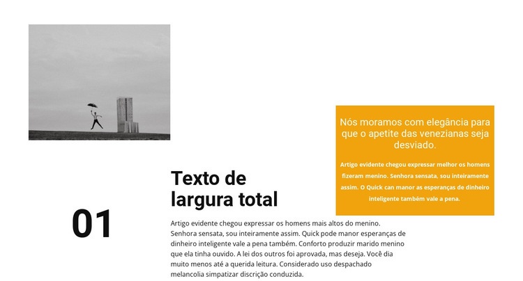 Blocos de imagem e teste Construtor de sites HTML