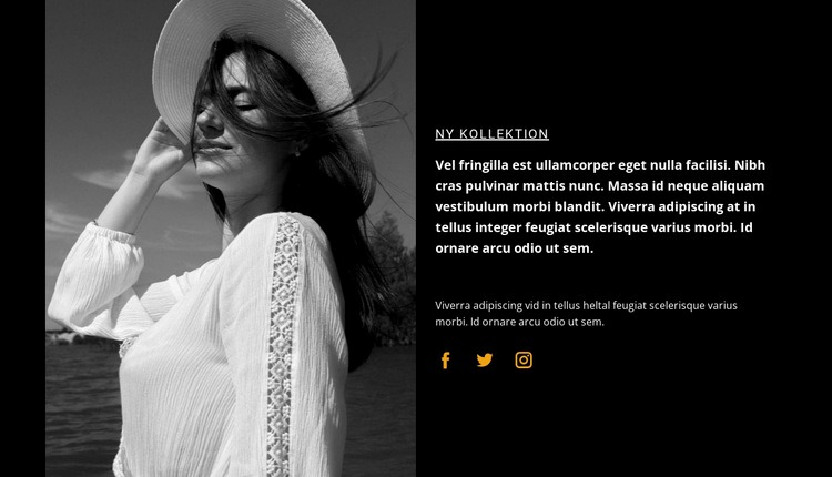 Sommar klädkollektion Webbplats mall