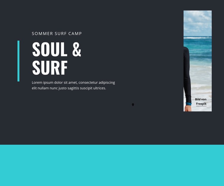 Soul & Surf Camp Eine Seitenvorlage