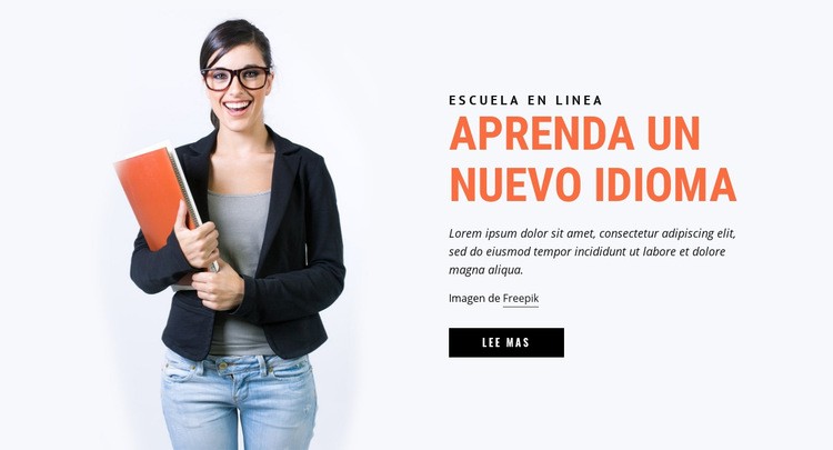 Aprender un nuevo lenguaje Plantillas de creación de sitios web