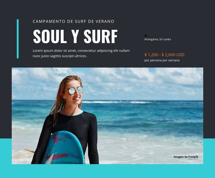 Campamento de surf y soul Plantilla CSS