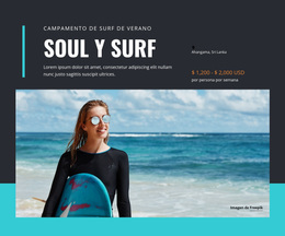 Campamento De Surf Y Soul - Plantilla De WordPress
