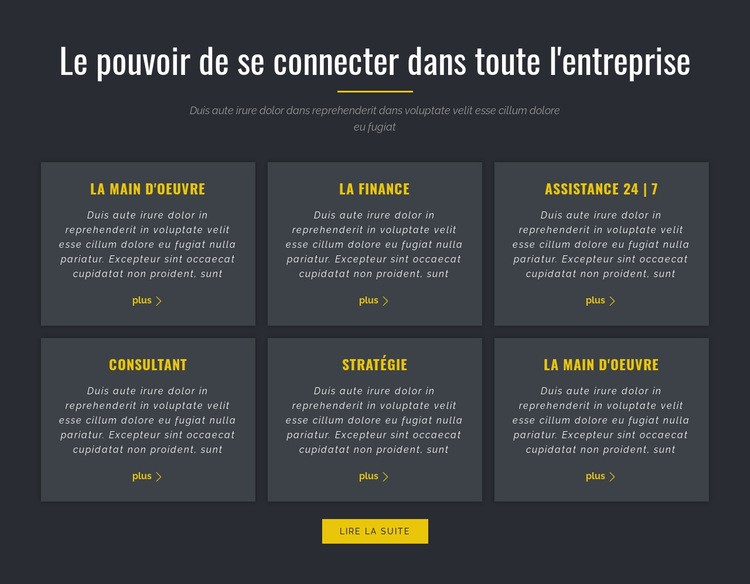  Pouvoir des affaires Modèles de constructeur de sites Web