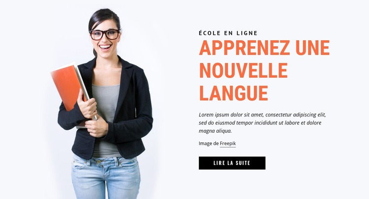 Apprendre une nouvelle langue Modèles de constructeur de sites Web