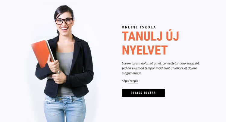 Tanulj új nyelvet HTML Sablon