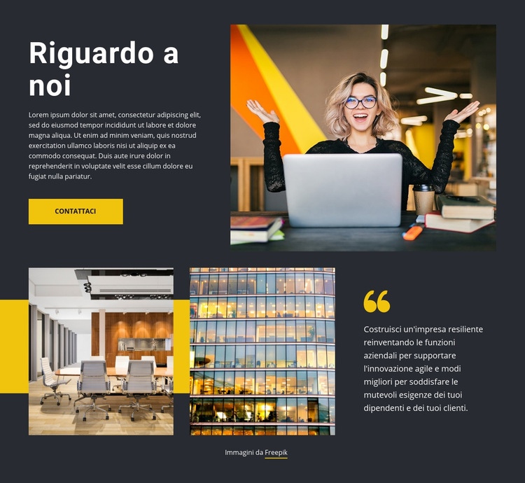 Abbiamo a cuore i nostri clienti Modelli di Website Builder