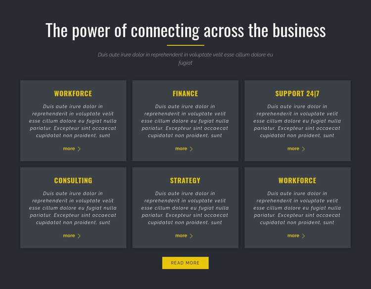  Power of Business One Page Template