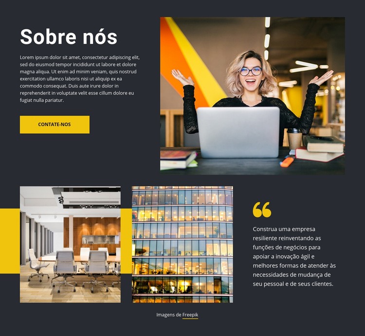 Nós nos preocupamos com nossos clientes Construtor de sites HTML