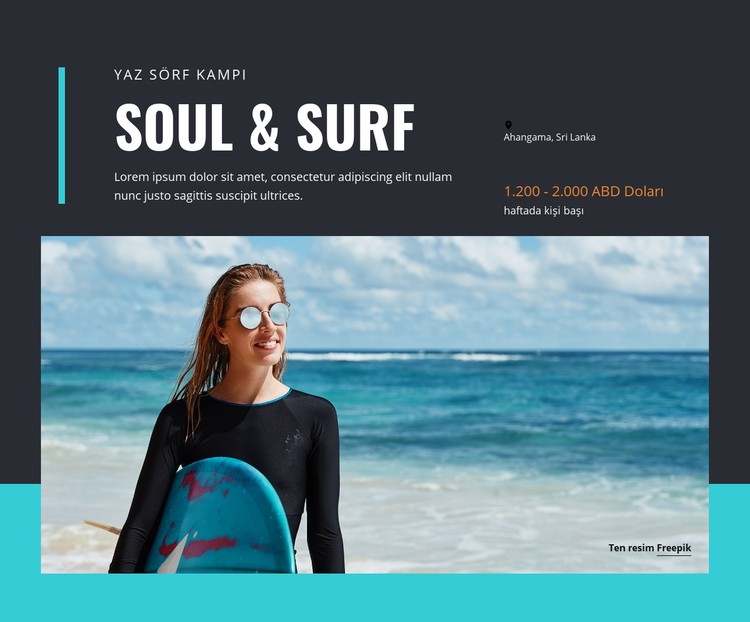 Soul ve Sörf Kampı CSS Şablonu
