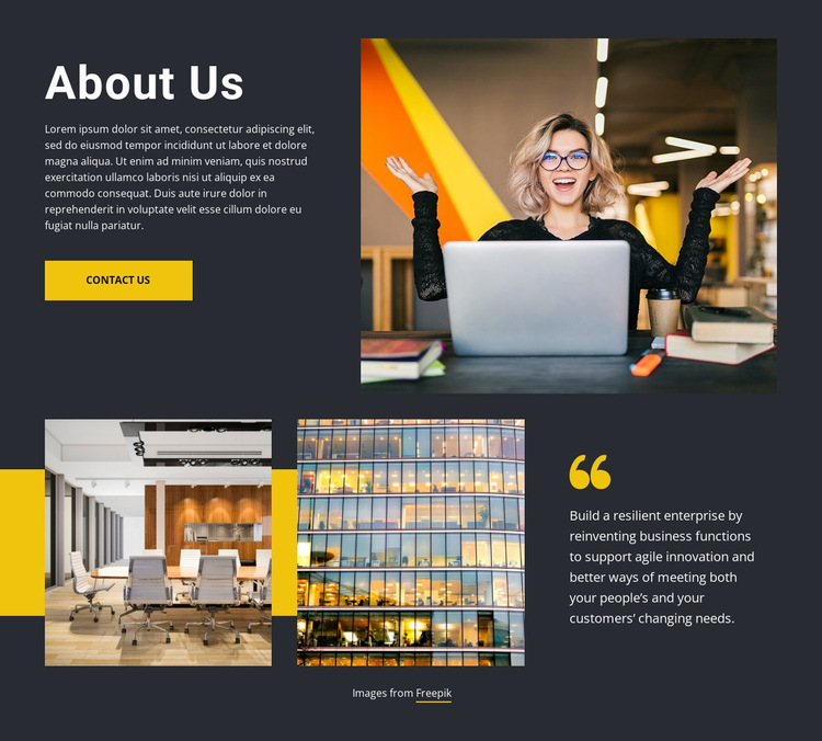 We care about our customers Website Builder Templates
