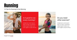HTML5 Responsive For Running Tips