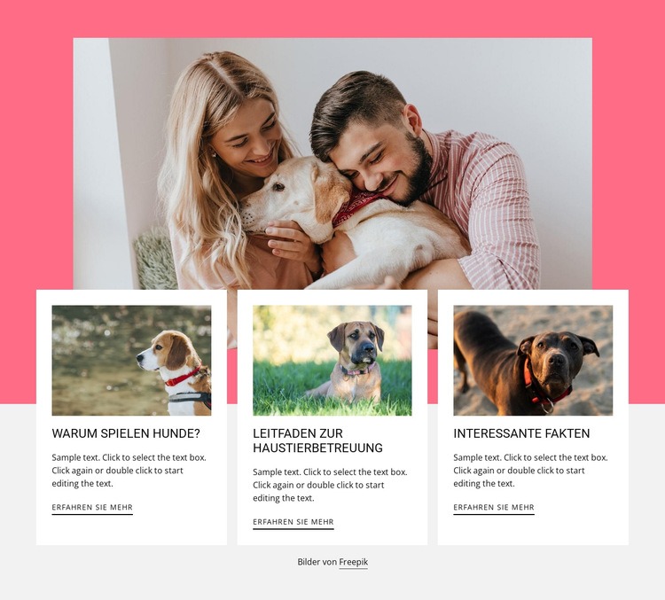 Wissenswertes über Hunde Website Builder-Vorlagen