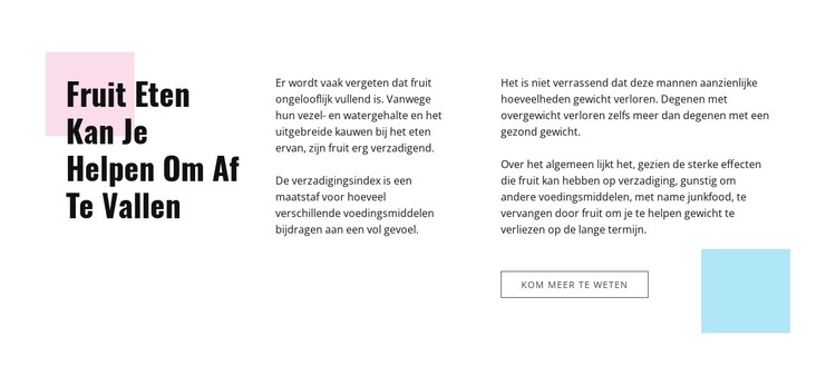 Fruit eten levert gezondheidsvoordelen op CSS-sjabloon