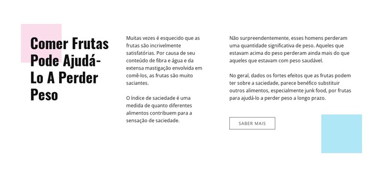 Comer frutas traz benefícios para a saúde Template CSS