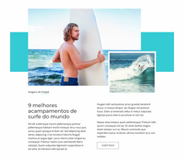 Melhores Surf Camps - Modelo De Site Joomla