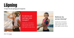 Löpningstips - Responsiv Webbplatsmall