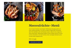 Meeresfrüchte-Menü - Website Creator HTML