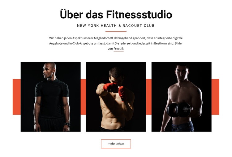 Über das Fitnessstudio CSS-Vorlage