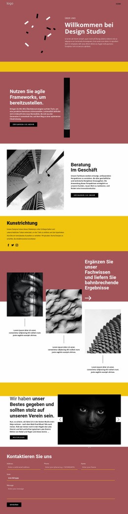 Responsives HTML5 Für Atelier Für Ausdrucksstarke Kunst