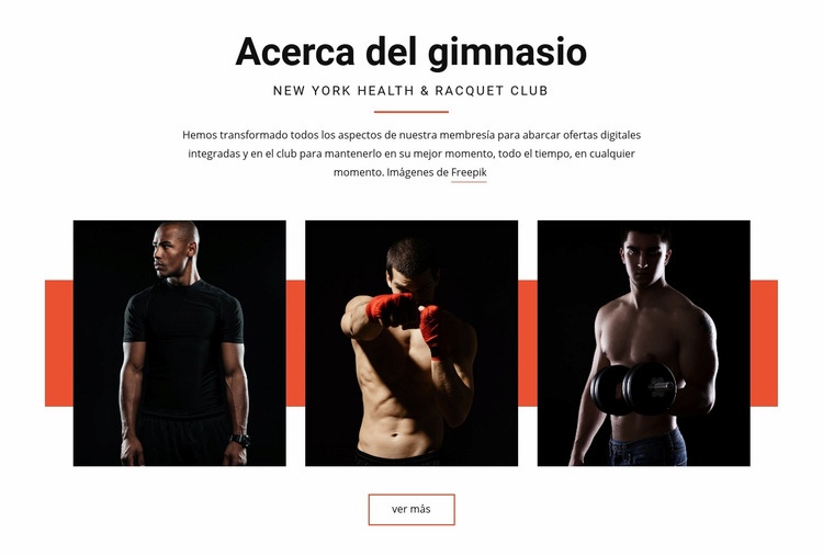 Acerca del gimnasio Creador de sitios web HTML