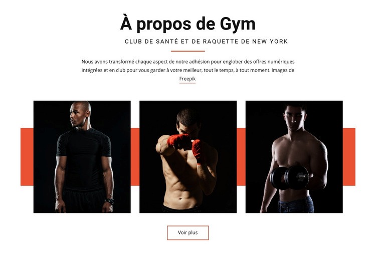À propos de Gym Conception de site Web
