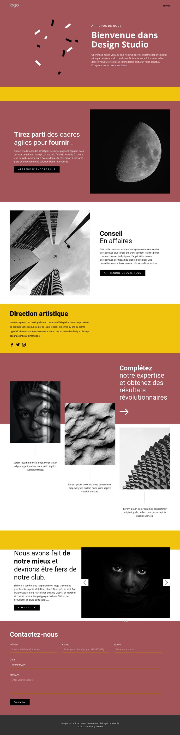 Studio d'art expressif Conception de site Web