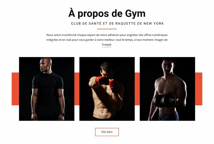 À propos de Gym Maquette de site Web