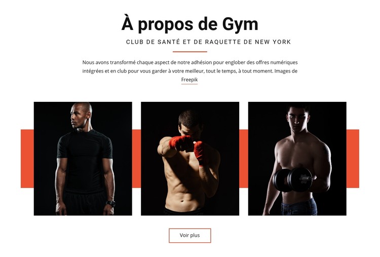 À propos de Gym Modèle CSS