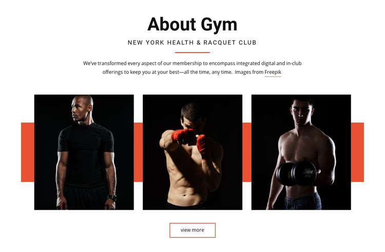 About Gym Homepage Design