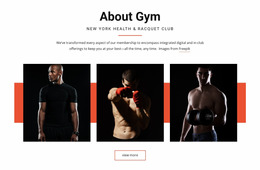 About Gym - Design HTML Page Online