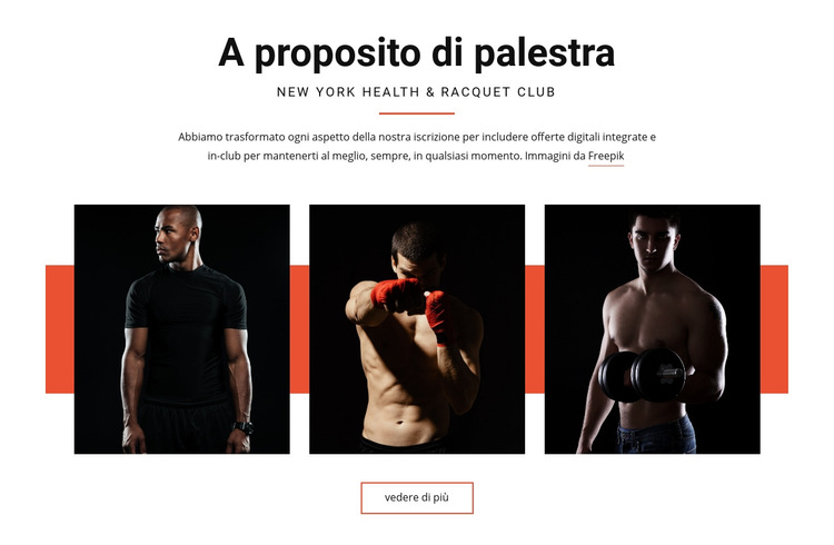 A proposito di palestra Modello di sito Web