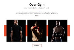 Over Gym - Websitesjablonen