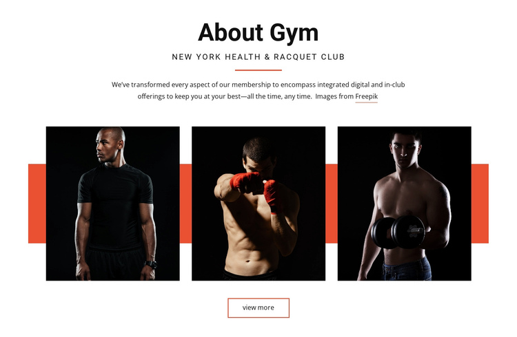 About Gym One Page Template
