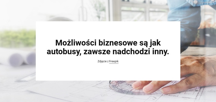 Szanse biznesowe Szablony do tworzenia witryn internetowych