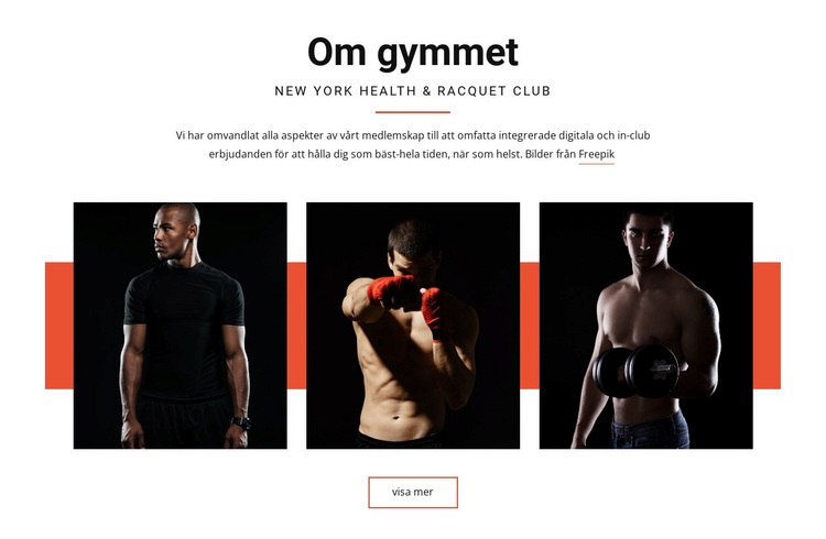 Om gymmet Hemsidedesign