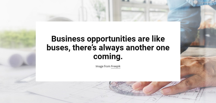 Business Opportunities Template
