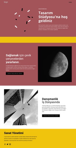 Etkileyici Sanat Stüdyosu Tasarım Web Sitesi