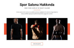 Spor Salonu Hakkında - Duyarlı HTML5 Şablonu
