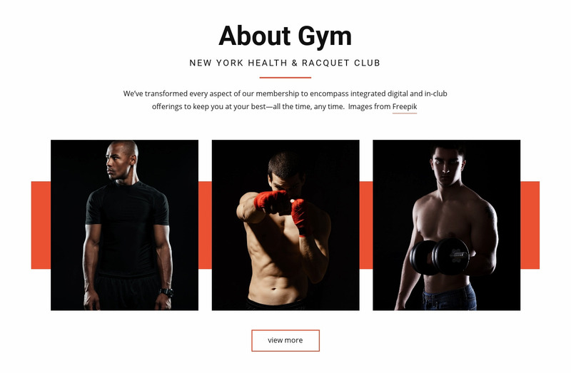About Gym Web Page Design
